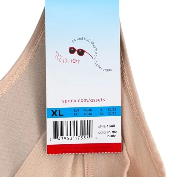 Assets Red Hot Label Spanx Open-Bust Body Slip Shaper Nude XL New with‎ Tags